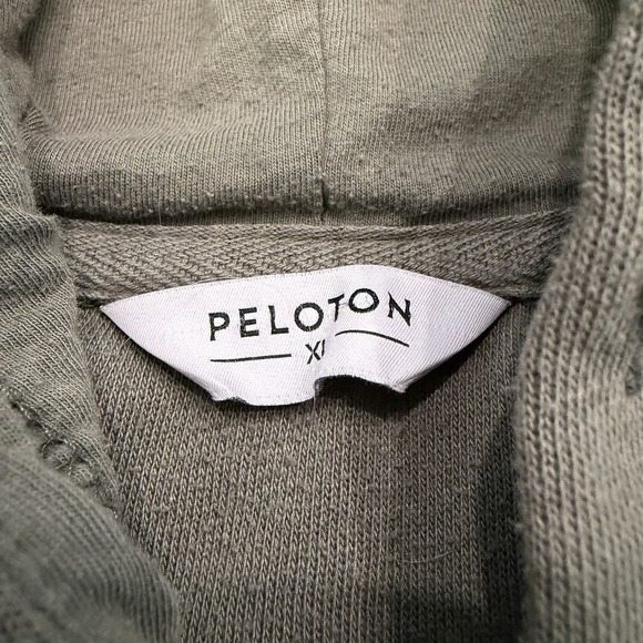 Peloton Full Zip Hoodie Women's XL Green Logo Sleeve Zip Up Sweatshirt - Picture 3 of 6